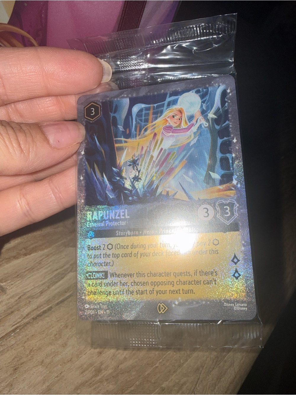 Lorcana Rapunzel Ethereal Protector Promo Card 2/PD1 SEALED!! 🔥🔥